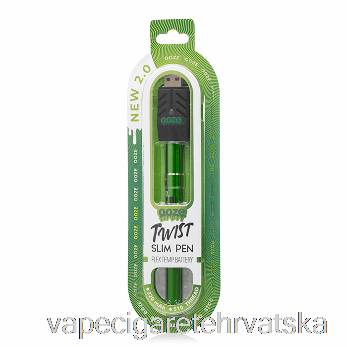 Vape Cigarete Ooze Slim Twist Pen 2.0 Flex Temp Baterija Sluzavo Zelena